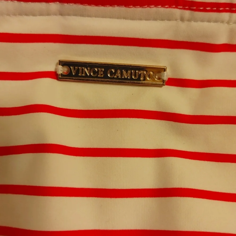 Vince Camuto Red/White Ruffled Bikini Small - Picture 2 of 9